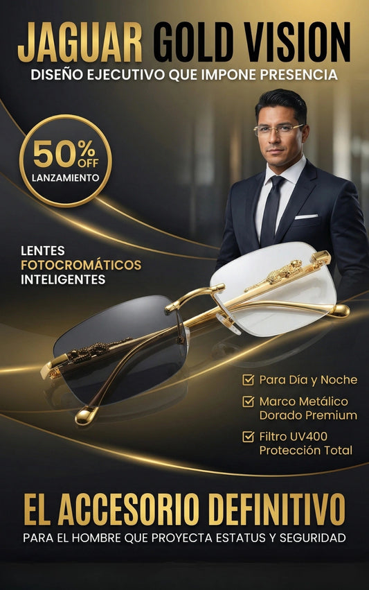 Jaguar Gold Vision – GAFAS FOTOCROMÁTICAS DE DISEÑO EJECUTIVO