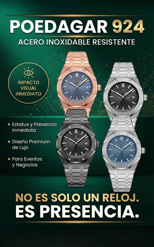 Poedagar 924 – RELOJ ACERO INOXIDABLE RESISTENTE