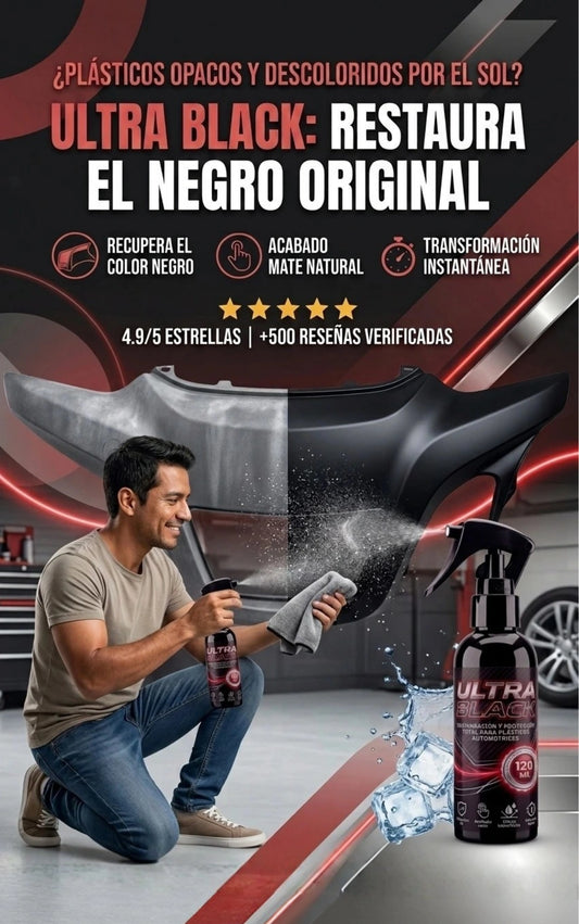 Ultra Black - RESTAURACIÓN Y PROTECCIÓN TOTAL PARA PLÁSTICOS AUTOMOTRICES