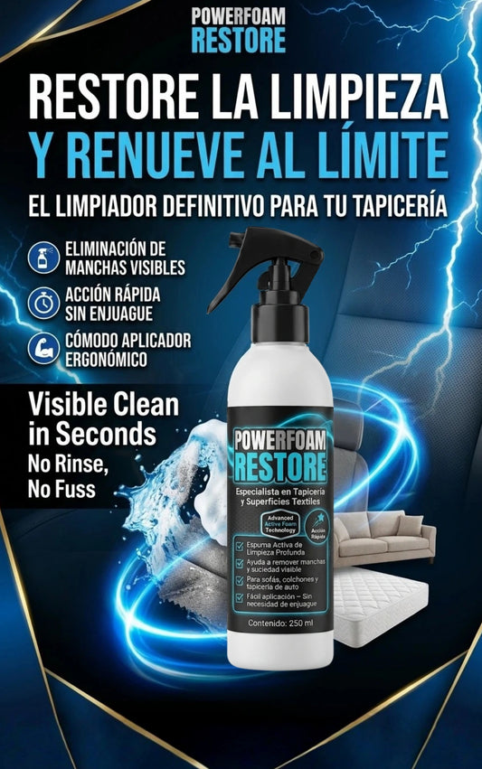PowerFoam Restore - ESPECIALISTA EN TAPICERÍA Y SUPERFICIES TEXTILES