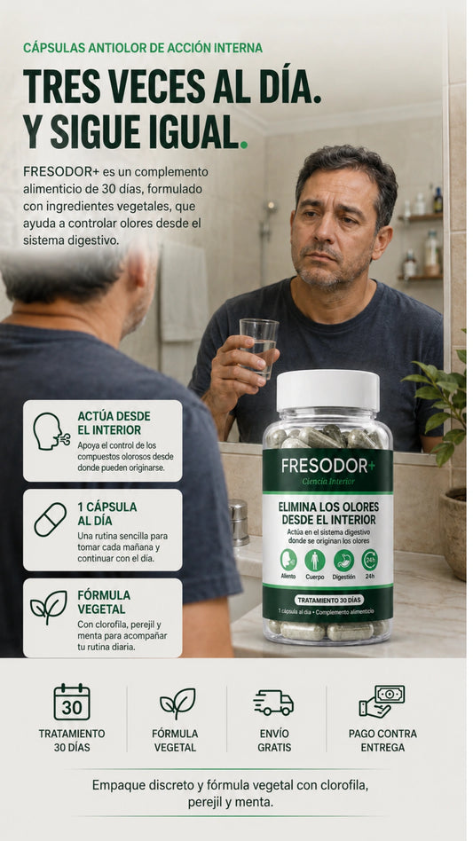 FRESODOR+ | Elimina el mal olor y la vergüenza social desde dentro en menos de 7 días