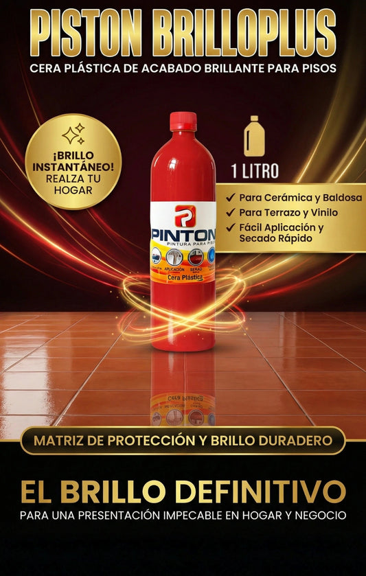 Pinton BrilloPlus – CERA PLÁSTICA DE ACABADO BRILLANTE (Cada Frasco Contiene 1 Litro)