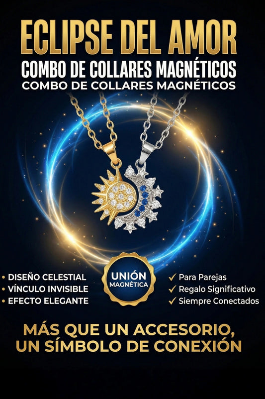 Eclipse del Amor – COLLARES SOL Y LUNA MAGNÉTICOS (1 Combo Incluye 2 Collares)